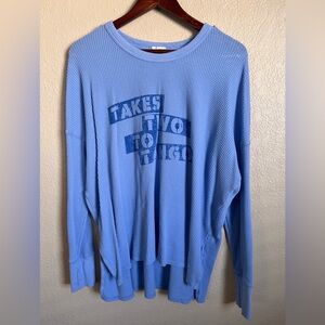 Aerie Offline Waffle Knit Long Sleeve Top